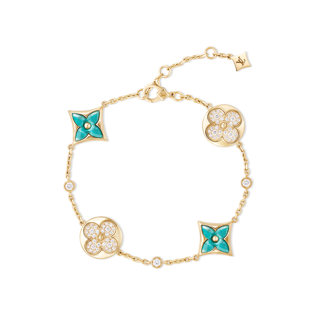 Color Blossom BB Multi-Pattern Bracelet, Yellow Gold